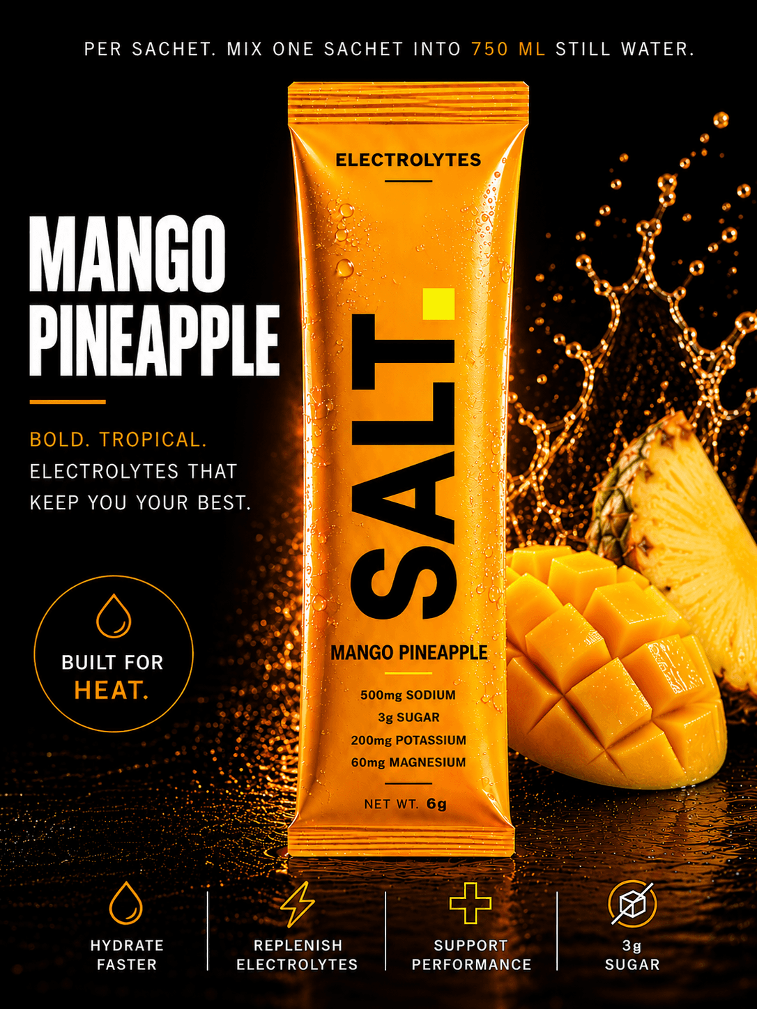 SALT Mango Pineapple — Tropical. Juicy. Built for heat.