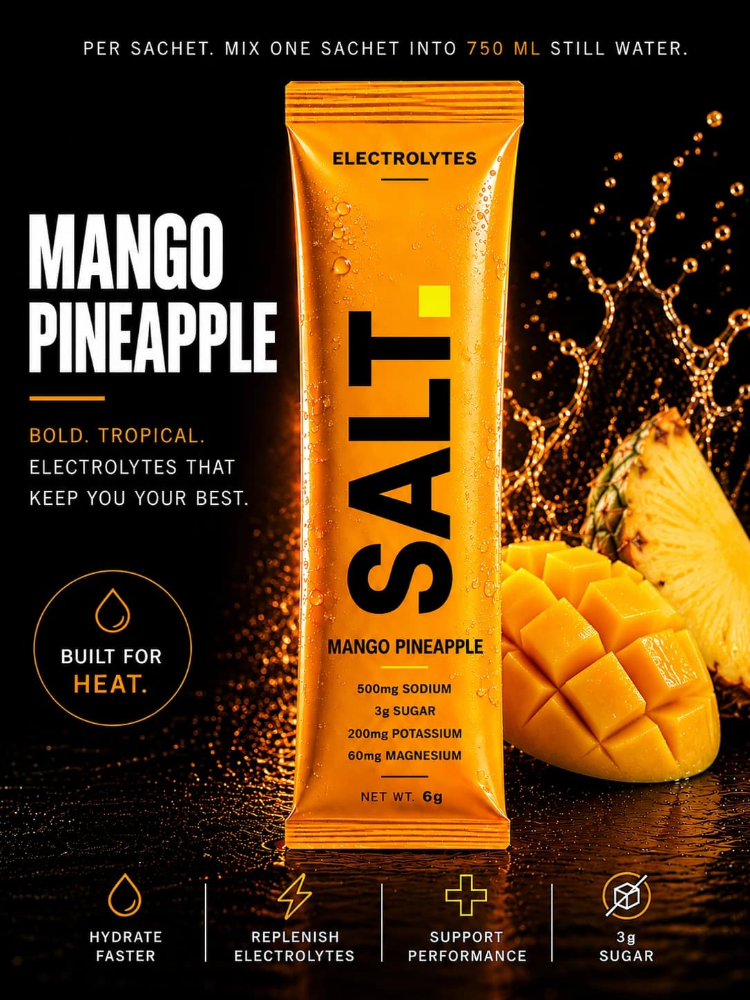 SALT Mango Pineapple — Tropical. Juicy. Built for heat.